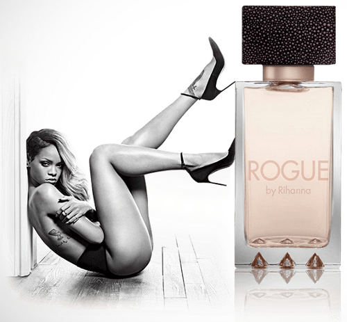 ROGUE by Rihanna - sexually suggestive perfume ad.